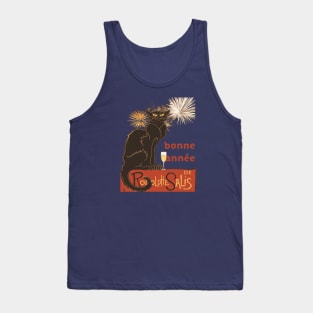 Bonne Annee Happy New Year Le Chat Noir Tank Top